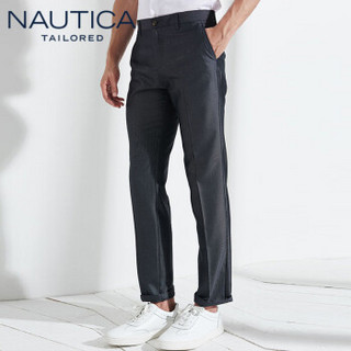 诺帝卡 NAUTICA 2019秋装新款西裤男士正装经典商务时尚休闲长裤 NXK91011 灰色 35(180/88A)