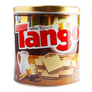 印尼进口 Tango威化饼干 休闲零食小吃 办公室食品 巧克力味夹心350g/罐