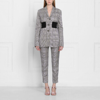 emilio pucci 女士腰封西装外套 白色/黑色 意大利码