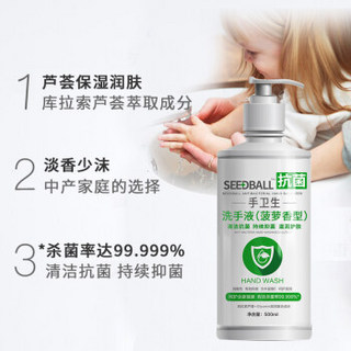 SEEDBALL 洗得宝抗菌洗手液家用 500ml