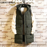 鳄鱼恤（CROCODILE）马甲 男士2019秋冬时尚潮流休闲修身百搭马甲 A076-887 绿色 L