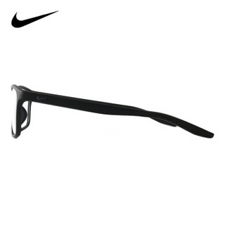 NIKE 耐克 中性款黑色镜框黑色镜腿全框光学眼镜架眼镜框 7118 001 55MM