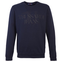 TRUSSARDI JEANS 杜鲁萨迪 19秋冬新款男士深蓝色棉质字母图案圆领长袖卫衣52F00087 1T002268 U290 XL码