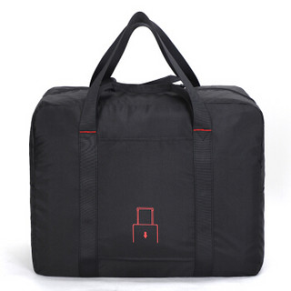 天逸 TINYAT防水可折叠旅行包男士手提包大容量行李袋情侣健身包T311黑色中号
