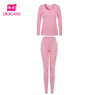 朵彩 DOCARE 多一度 保暖内衣男女 发热内衣套装 女-黑灰-套装-DYS1860 XXXL