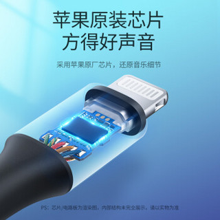 绿联 MFi认证 苹果aux车载音频线 Lighting转3.5mm转换器数据线通用iPhone11pro/max/7/8plus/xr/xs手机 1米