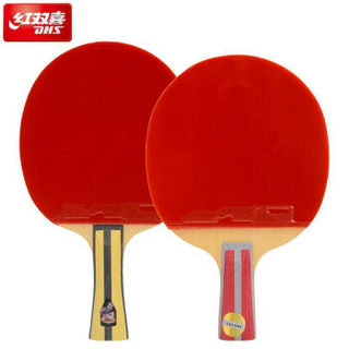 红双喜 DHS 四星级乒乓球拍套装T4002+T4006套装 乒乓球