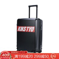 KIKSTYO 26英寸拉杆箱含轮高28英寸大号旅行箱万向轮男女密码箱托运箱行李箱 黑色 KFG16515026A