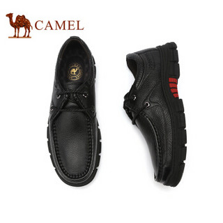骆驼（CAMEL）  舒适软底商务休闲男士皮鞋 A932211830 黑色 42