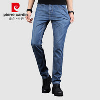 皮尔卡丹（pierre cardin）203913-0800 长裤男宽松小脚春夏新品水洗弹力商务休闲牛仔裤 蓝色913 31