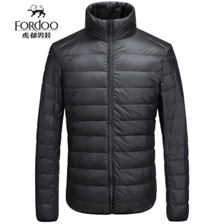 虎都（FORDOO）羽绒服男 2019冬季新款男装轻薄时尚羽绒服男士保暖羽绒外套 58880161 大红 3XL