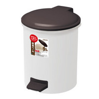 阿司倍鹭（ASVEL）日本进口踏板式垃圾桶防臭 小号手提垃圾筒 棕色
