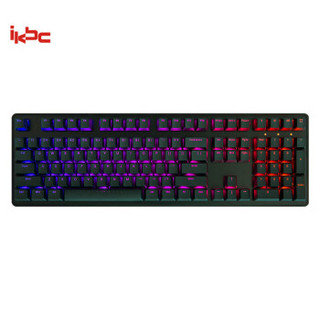 ikbc  R400 108键 原厂cherry轴 樱桃轴 RGB背光 游戏键盘 机械键盘 黑色 红轴