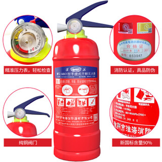 淮海干粉灭火器1公斤 车载灭火器 小汽车用灭火器家庭用商用消防灭火器1kg消防器材MFZ/ABC1 两个装