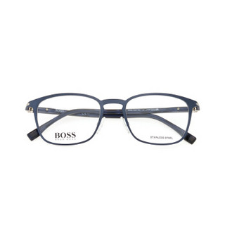 雨果博斯（HUGO BOSS）眼镜框 男女休闲个性高贵蓝近视眼镜架时尚百搭潮款光学镜框BOSS 1043-FLL/19-52MM