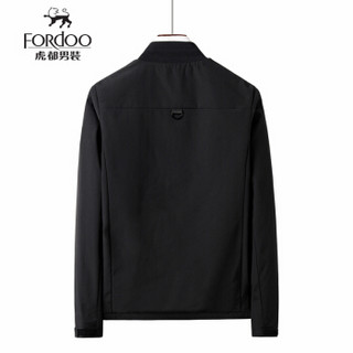 虎都（FORDOO）夹克男2019新品秋季立领修身秋装上衣潮流休闲男装春秋棒球服外套男 305B-1655-P52 蓝色 XL