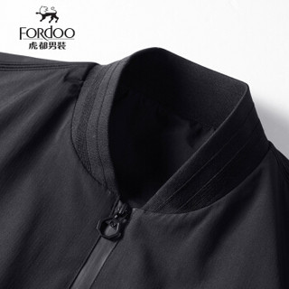 虎都（FORDOO）夹克男2019新品秋季立领修身秋装上衣潮流休闲男装春秋棒球服外套男 305B-1655-P52 蓝色 XL