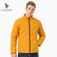 U.S. POLO ASSN.羽绒服男2019年秋冬新品立领加厚休闲防风中青年保暖鸭绒外套男装上衣 6194117164 黄色 L