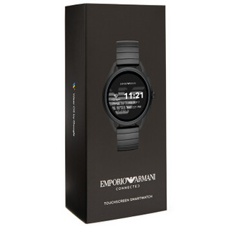 阿玛尼 Emporio Armani 新品手表第5代智能触屏腕表运动男独立GPS定位心率监测快充 长续航钢带ART5020