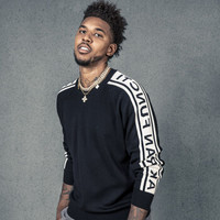 AK男装（AKSERIES）都市特工袖子提花插肩袖毛衫1803006 黑色 S