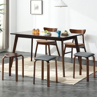 JIAYI 家逸 实木凳子时尚简约创意方凳非塑料坐凳家用餐椅软包木凳
