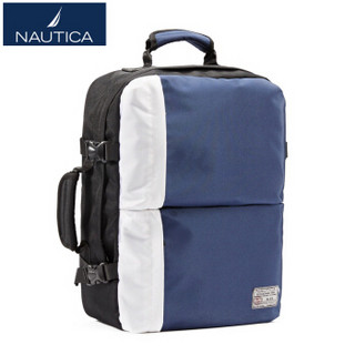 诺帝卡（NAUTICA）双肩包男女士潮17英寸电脑包大容量笔记本包休闲时尚出差旅行书包商务背包 10400204 蓝