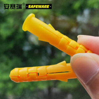 安赛瑞 塑料膨胀管 小黄鱼塑料膨胀管锚栓 塑料膨胀塞 膨胀螺丝螺栓 黄色 M6×30mm（1000个装）24367