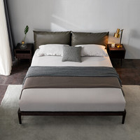 QuanU 全友 家居 床意式水曲柳实木床卧室软靠床成套家具组合床大床125101 加长床（带皮软包）+床头柜