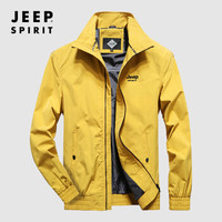 吉普JEEP 夹克男2019年秋冬新品休闲立领男士上衣男装外套男WGQ7918 黄色 L