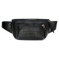COACH 蔻驰 奢侈品 男士皮质黑色腰包F75776 QBBK