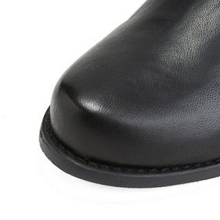 STUART WEITZMAN 斯图尔特·韦茨曼 女士黑色羊皮长筒靴 MIDLAND BLACK STR NAPPA 38.5