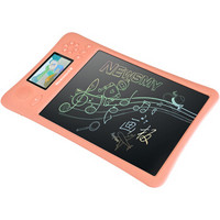 纽曼儿童视频液晶手写板画板彩色笔迹简笔绘画宝宝涂鸦学习写字小黑板  西瓜红