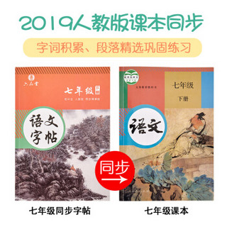 六品堂 七年级语文字帖下册同步人教版2019初中生衡水体中文初一正楷初中钢笔古诗词练字帖中学生楷书练字本