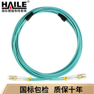 海乐（Haile）铠装防鼠咬光纤跳线 电信级万兆多模双芯尾纤LC/SC/FC可选 50/125 OM3 30米 HJ-2LC-LC-MTK30