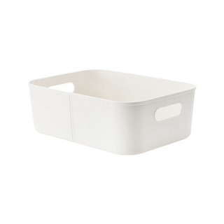 香柚小镇整理收纳盒塑料浴室厨房卫生间置物篮子桌面杂物储物筐收纳筐 白色