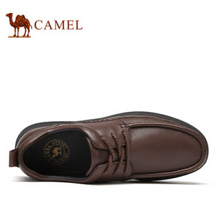 骆驼（CAMEL） 牛皮软底舒适商务休闲男士皮鞋 A932287770 暗棕 39