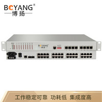 博扬（BOYANG）BY-32E1-8EV PDH光端机32E1 32路2M+8路以太网带物理隔离 FC单纤20公里机架式双电源