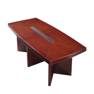 世木杰2米4木纹会议桌Z021培训桌会客桌洽谈桌接待桌2.4米会议桌