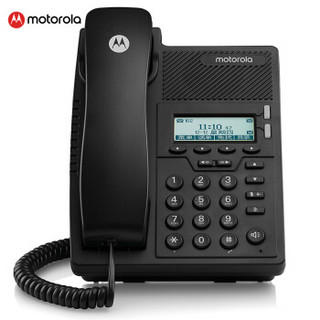 摩托罗拉(Motorola) IP100-2C 双线智能百兆 IP电话 网络电话 VOIP电话 SIP电话 办公 酒店话机  耳机插口