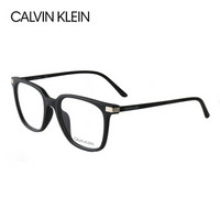 Calvin Klein 凯文克莱 中性款黑色镜框黑色镜腿板材全框光学眼镜架眼镜框 CK19530 001 53MM