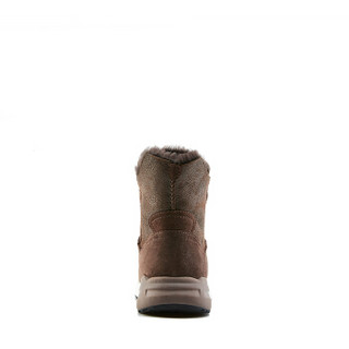 COZY STEPS女士防滑保暖澳洲羊皮毛一体爆米花大底雪地靴8D024 巧克力色 36