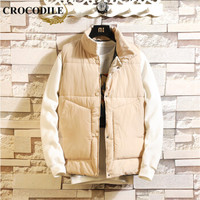 鳄鱼恤（CROCODILE）马甲 男士2019秋冬时尚潮流韩版休闲百搭连帽马甲 A076-MJ12 卡其色 XL