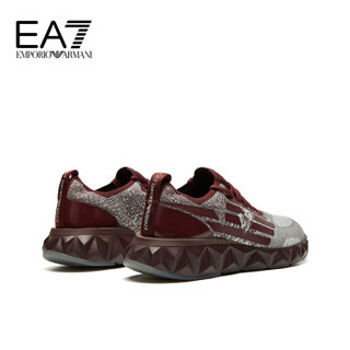 EA7 EMPORIO ARMANI 阿玛尼奢侈品19秋冬新款男女同款休闲鞋 X8X048-XK113 GREYRED-D661 8
