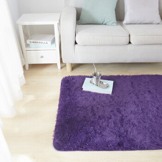 意尔嫚 地毯地垫除尘垫地垫防滑耐磨客厅卧室厨房餐厅防滑垫蹭蹭垫地毯居家地毯 160*200cm 紫色