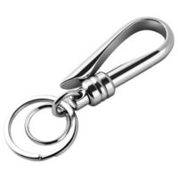 YORA 304不锈钢钥匙扣男士汽车钥匙扣腰挂件钥匙圈链创意锁匙扣环个性大号旋转款