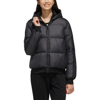 阿迪达斯 ADIDAS NEO 女子 运动休闲系列 W SPORTY PUFFER 运动 羽绒服 EI4411 黑色 S码