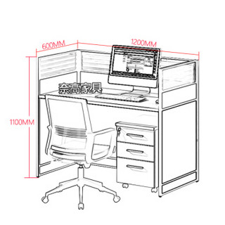 奈高屏风办公桌职员办公桌简约现代隔断员工位电脑桌工作卡位E字型单人位