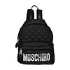 MOSCHINO 莫斯奇诺 白色菱格logo标黑色双肩背包 2 B 7608 8201 4555 女款