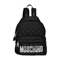 MOSCHINO 莫斯奇诺 白色菱格logo标黑色双肩背包 2 B 7608 8201 4555 女款