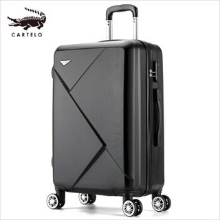 CARTELO 卡帝乐鳄鱼 旅行系列双杆万向轮拉杆箱旅行箱托运箱 幻影黑 26英寸